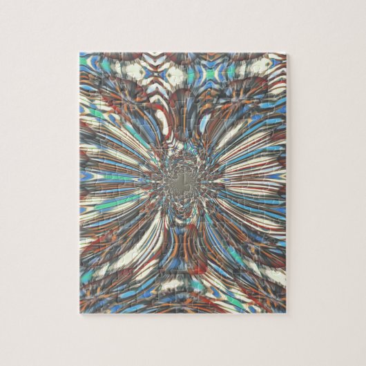 Edgy African Urban Pop Art Abstrakt Optisches Desi Puzzle (Vertikal)