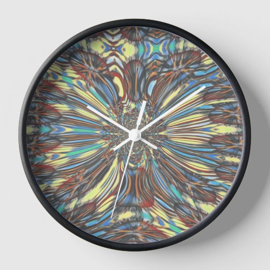 Edgy African Urban Pop Art Abstrakt Optisches Desi Wanduhr (Vorderseite)