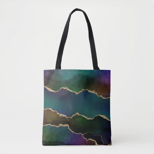 Edgy Agate | Dark Moody Jewel Tone Aquamarin Tasche (Vorderseite)