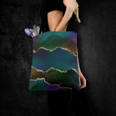 Edgy Agate | Dark Moody Jewel Tone Aquamarin Tasche