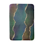 Edgy Agate | Dark Moody Jewel Tone Mystic Aquamari Badematte (Vorderseite Vertikal)