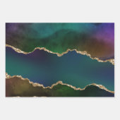 Edgy Agate | Dark Moody Jewel Tone Mystic Aquamari Geschenkpapier Set (Vorderseite 2)