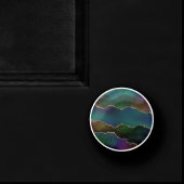 Edgy Agate | Dark Moody Jewel Tone Mystic Aquamari Keramikknauf