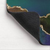 Edgy Agate | Dark Moody Jewel Tone Mystic Aquamari Mousepad (Ecke)