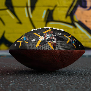 Edgy All-Star Sports Foto Star Design Keepake Football