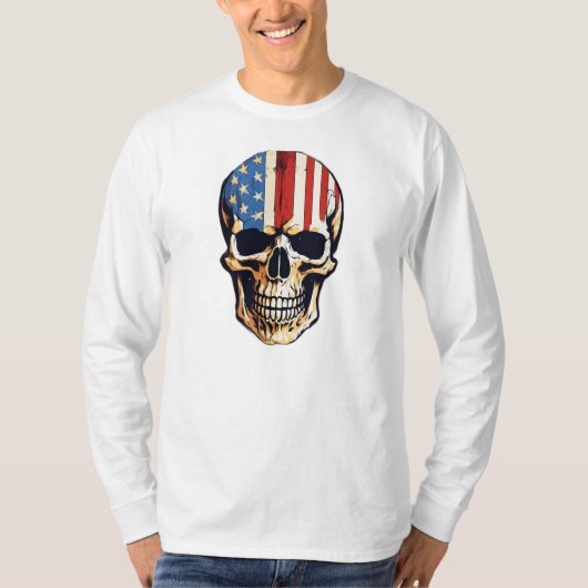 "Edgy and Bold: Skull Printed T - Shirt" Mann T-Shirt (Vorderseite)