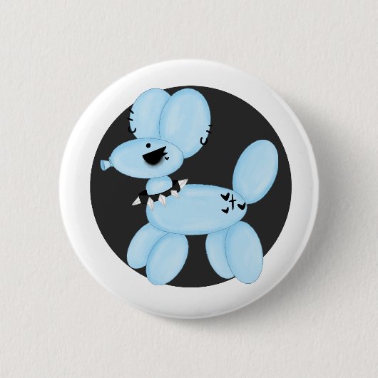 Edgy Balloon Dog Button Button (Vorderseite)