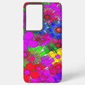 Edgy Beautiful bunt phantastische Blumenmuster Samsung Galaxy Hülle (Rückseite)