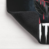 Edgy 'Bite Me' Gothic Rose Design Mousepad (Ecke)