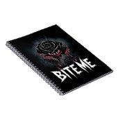 Edgy 'Bite Me' Gothic Rose Design Notizblock (Rechte Seite)