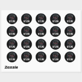 Edgy 'Bite Me' Gothic Rose Design Runder Aufkleber (Blatt)
