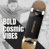 Edgy Black und Gold Modern Skateboard