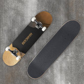 Edgy Black und Gold Modern Skateboard