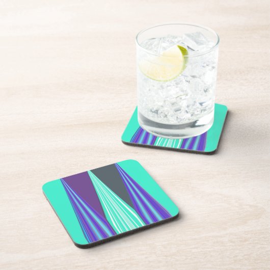 Edgy Blue Art Untersetzer (Rechte Seite)