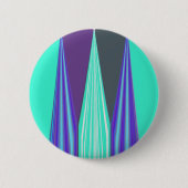 Edgy Blue Lila Cyan Zickzack Art Print Button (Vorderseite)
