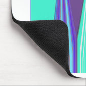 Edgy Blue Lila Cyan Zickzack Art Print Mousepad (Ecke)