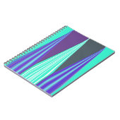 Edgy Blue Lila Cyan Zickzack Art Print Notizblock (Linke Seite)