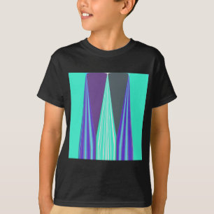 Edgy Blue Lila Cyan Zickzack Art Print T-Shirt