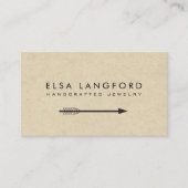 Edgy Bohemisch Arrow auf Tan-Karte Visitenkarte (Vorderseite)
