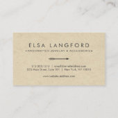 Edgy Bohemisch Arrow mit handgeschriebenem Text Visitenkarte (Rückseite)