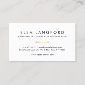 Edgy Bohemisch Imitats Gold Arrow Handgeschriebene Visitenkarte (Rückseite)