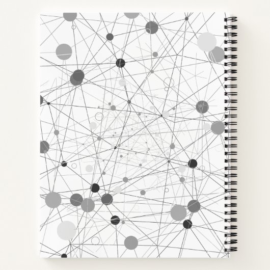 Edgy BOHO Komposition in Grays Subject Notizblock (Rückseite)