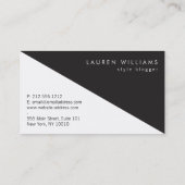 Edgy Bold Geometric Black/White Visitenkarte (Rückseite)