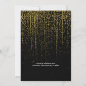 Edgy Chic Gold Glitzer Garland Einladung (Rückseite)