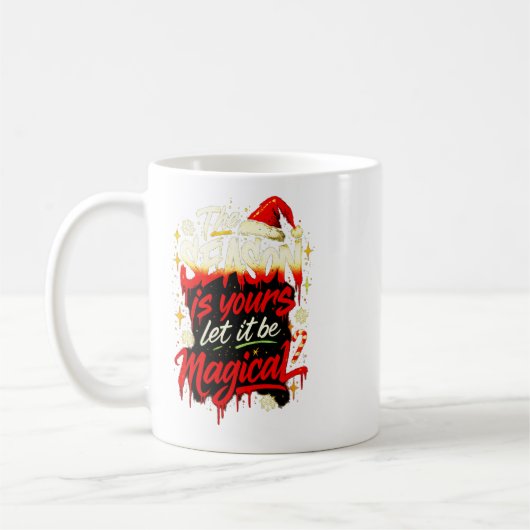 Edgy Christmas Fashion Grunge Gift Festive Holiday Kaffeetasse (Links)