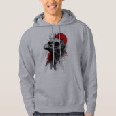 Edgy Crow Skull Gothic Grunge Hoodie (Vorderseite)