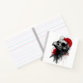 Edgy Crow Skull Gothic Grunge Street Art Notebook Notizblock (Innenseite)