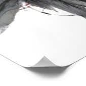 Edgy Crow Skull Gothic Grunge Street Art Poster (Ecke)