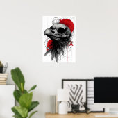 Edgy Crow Skull Gothic Grunge Street Art Poster (Heimbüro)