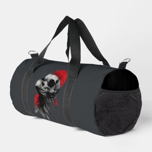 Edgy Crow Skull Gothic Grunge Tactical Duffel Bag Duffle Bag (Rechte Ecke)