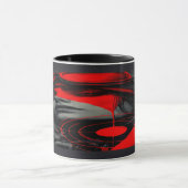 Edgy Cyberpunk Dystopian Girl Red Target Mug Tasse (Zentrum)