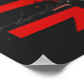 Edgy David Bust Modern Street Art Poster (Ecke)