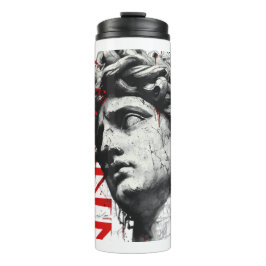 Edgy David Bust Modern Street Art Thermosbecher