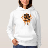 Edgy Dripping Rose Artwork Hoodie (Vorderseite)