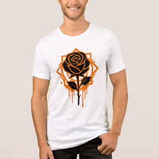 Edgy Dripping Rose Artwork Tri-Blend Shirt