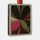 Edgy Earth Kaleidoskop Art Print Silbernes Ornament (Rechts)