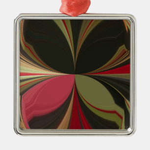 Edgy Earth Kaleidoskop Art Print Silbernes Ornament