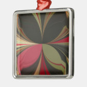 Edgy Earth Kaleidoskop Art Print Silbernes Ornament (Links)
