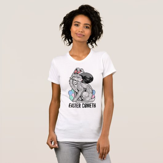 Edgy Easter Bunny Oaster kommt T-Shirt (Vorne ganz)