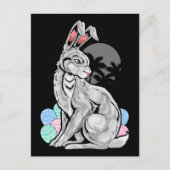 Edgy Easter Bunny Palm Trees Postkarte (Vorderseite)