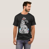 Edgy Easter Bunny Palm Trees T-Shirt (Vorne ganz)