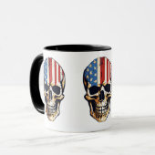 "Edgy Elegance: Skull Head Printed Tasse für einen (Vorderseite Links)