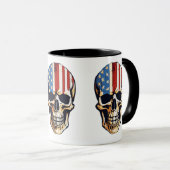 "Edgy Elegance: Skull Head Printed Tasse für einen (VorderseiteRechts)