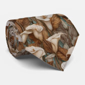 Edgy Fathers Day Calla Lilies Krawatte (Gerollt)