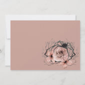 Edgy Floral Boho Wicked Affair Halloween Einladung (Rückseite)