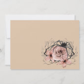 Edgy Floral Boho Wicked Affair Halloween Einladung (Rückseite)